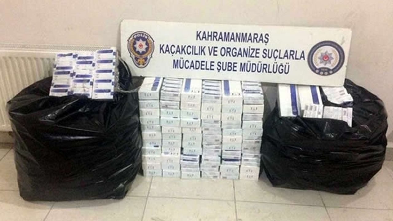 Kahramanmaraş'ta bin 805 paket kaçak sigara ele geçirildi