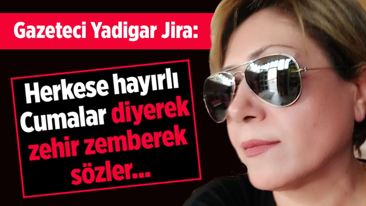Gazeteci Yadigar Jira'dan zehir zemberek sözler!