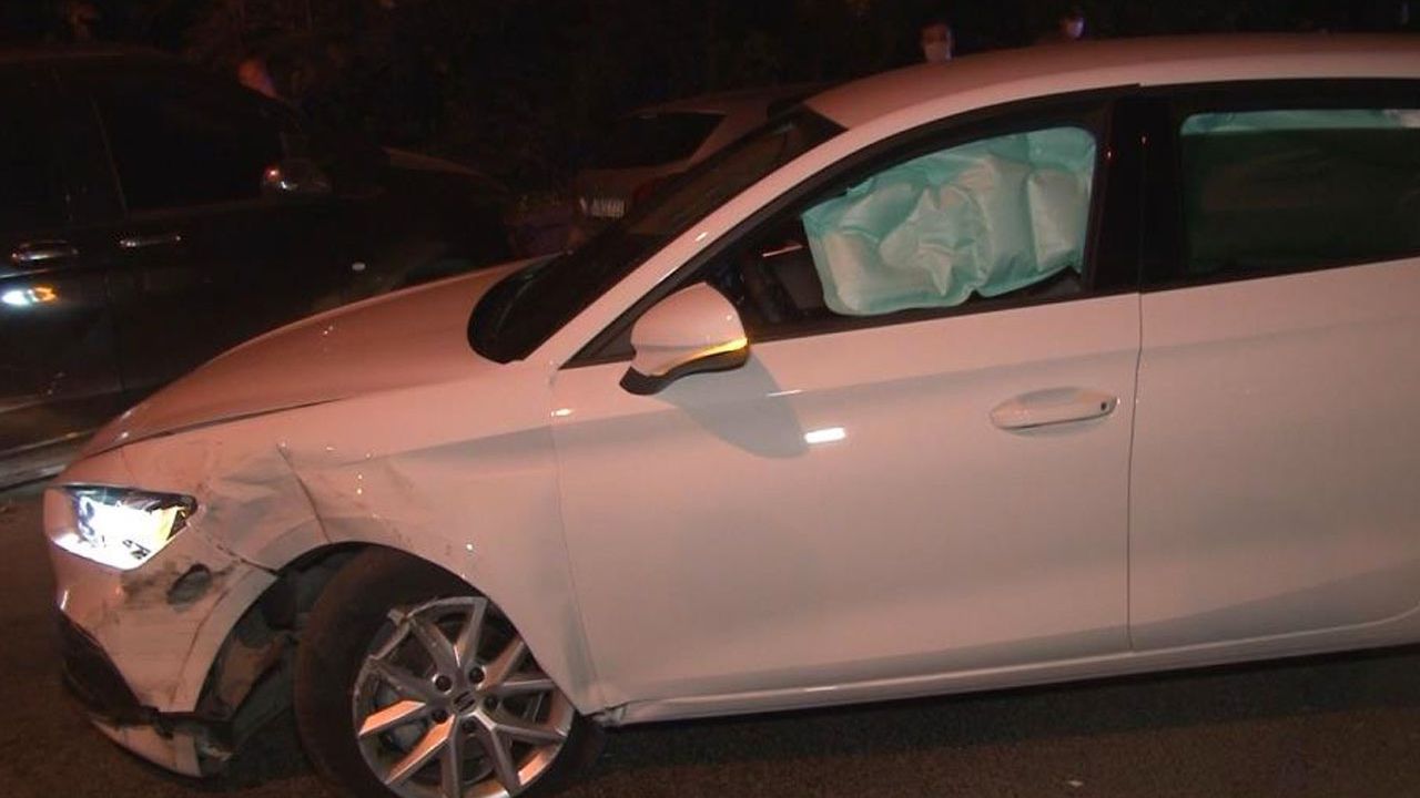 Kağıthane’de alkollü sürücü park halindeki 5 otomobile çarptı