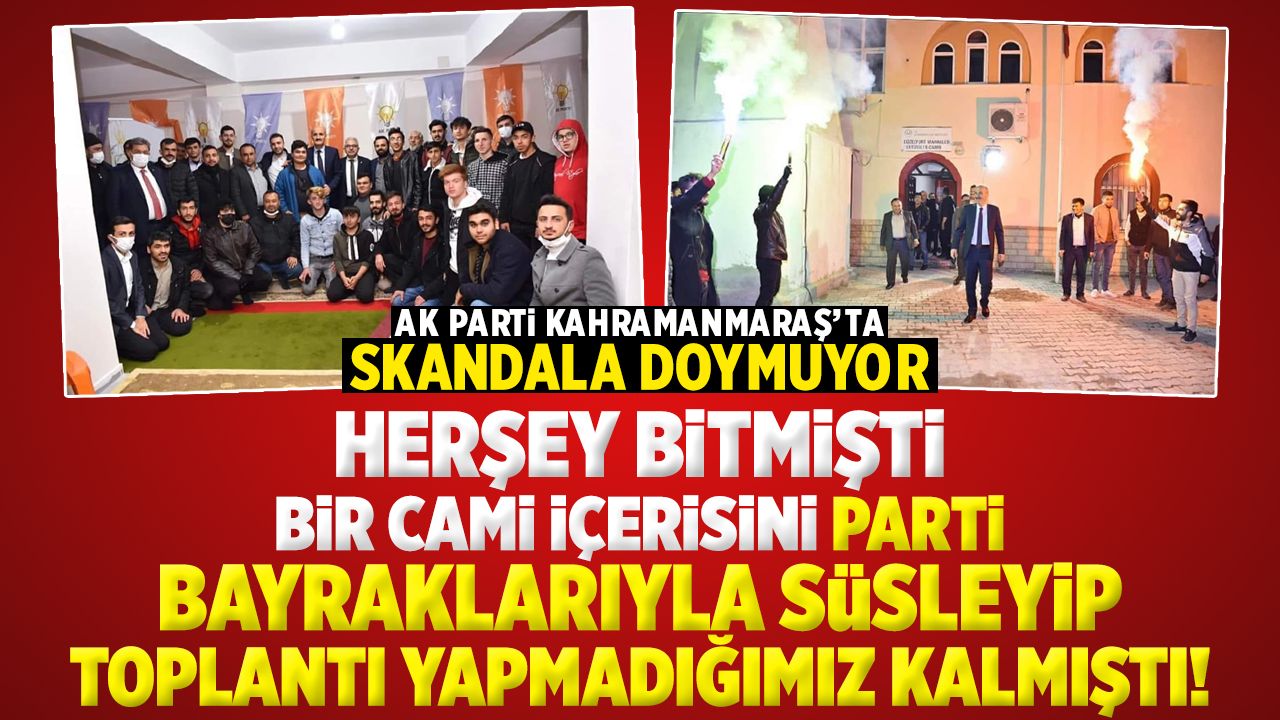 AK Parti Dulkadiroğlu Gençlik Teşkilatı'ndan camide siyasi toplantı