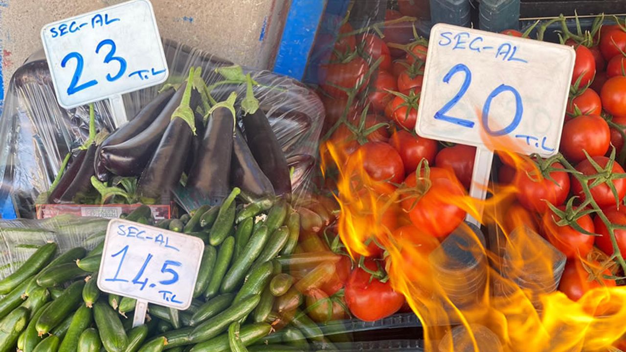 Kahramanmaraş'ta pazarda fiyatları gören kaçtı! Patlıcan, salatalık ve domatesin fiyatları uçtu