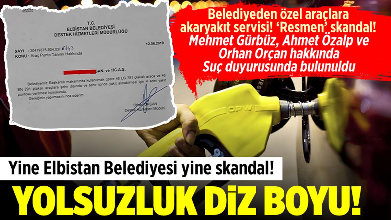AKP'li Mehmet Gürbüz ve bazı kişiler hakkında suç duyurusu: 'Belediyenin akaryakıtını özel arabalarına aldılar’