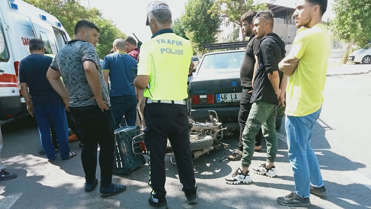 Kahramanmaraş'ta motosiklet kazası: 1 yaralı