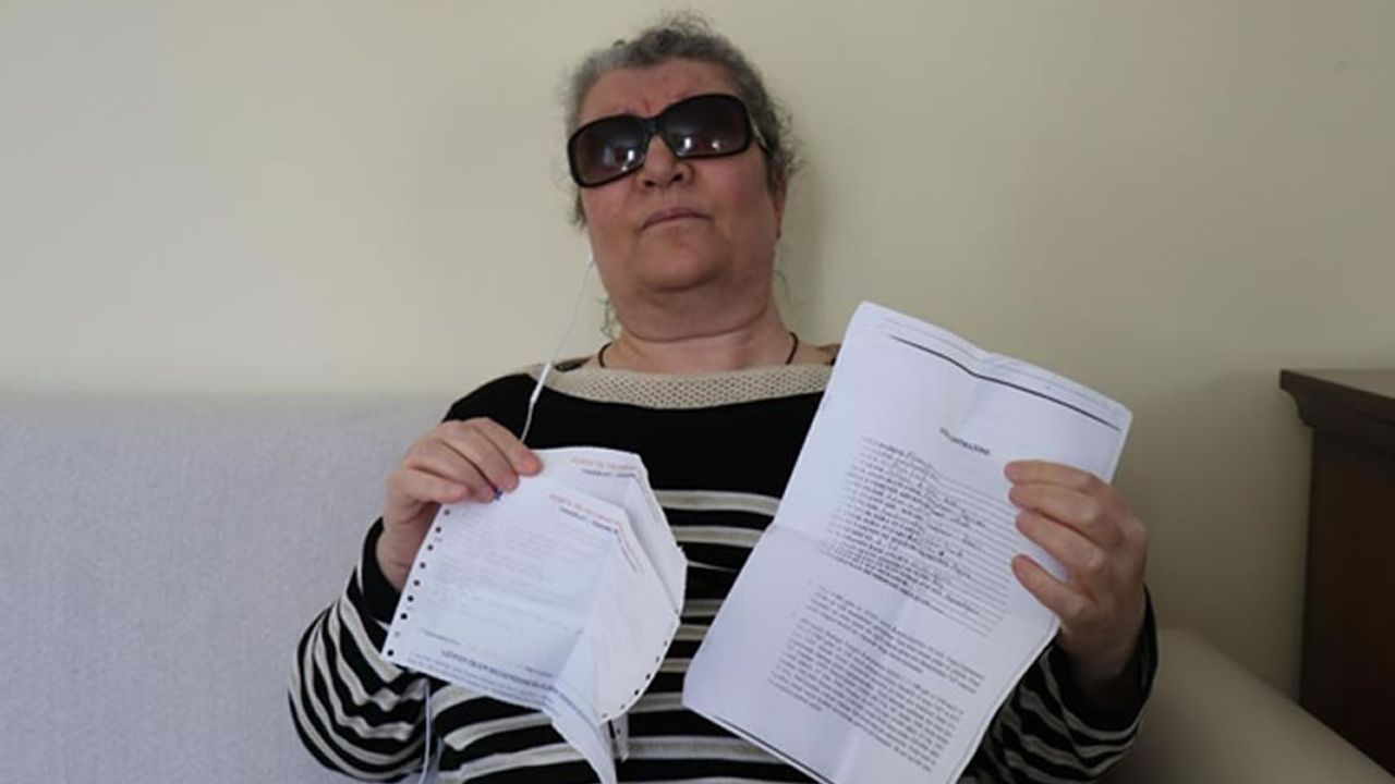 Görme engelli kadının elden verdiği 7 yıllık kirasını yok sayıp icraya verdi