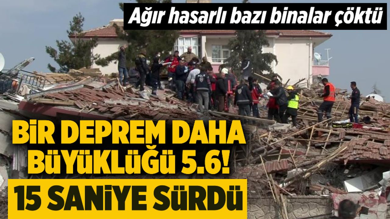 Malatya'daki korkutan depremin büyüklüğü 5.6! Hasarlı bazı binalar çöktü...
