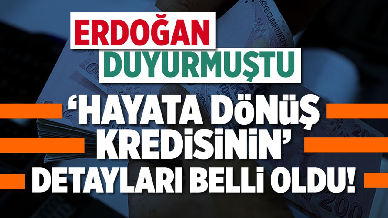 Cumhurbaşkanı Erdoğan duyurmuştu! "Hayata Dönüş Kredisi"nin detayları belli oldu