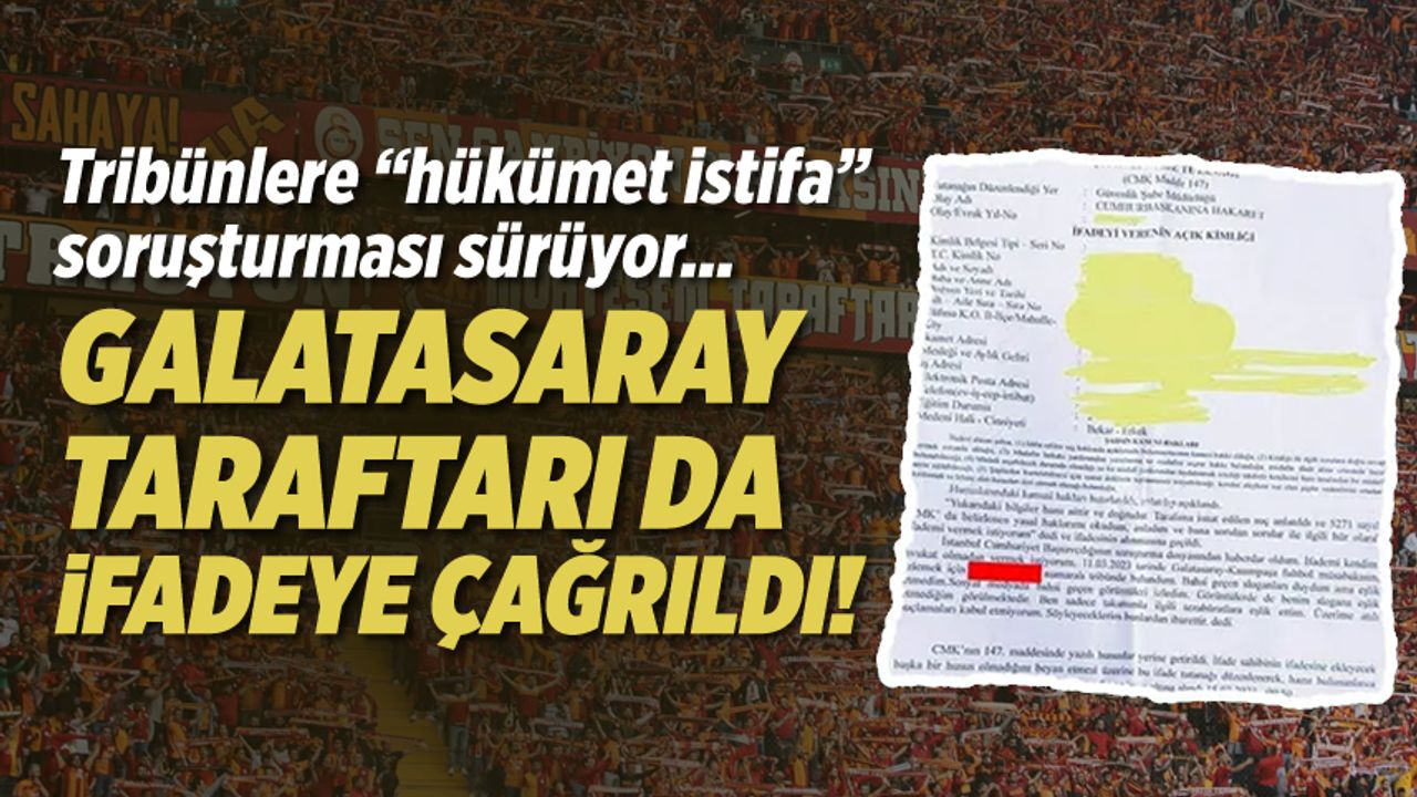 Galatasaray taraftarına Cumhurbaşkanına hakaret tutanağı