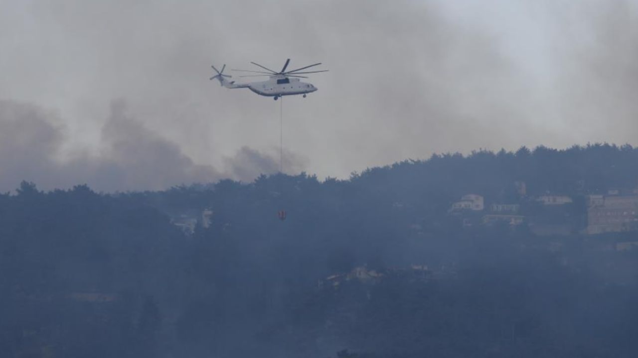 Hatay’daki orman yangınına havadan müdahale tekrardan başladı