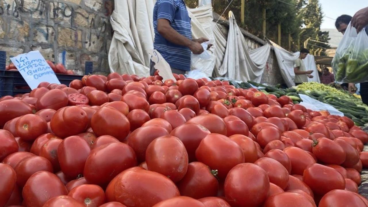 Kahramanmaraş'ta salçalık domates ve biberler tezgahlarda