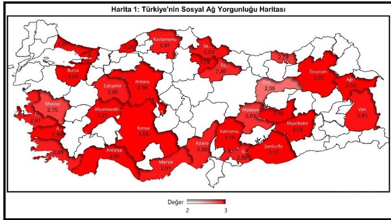 Uzmanların araştırması sonucu, Türkiye’de sosyal ağ yorgunluğu görüldü