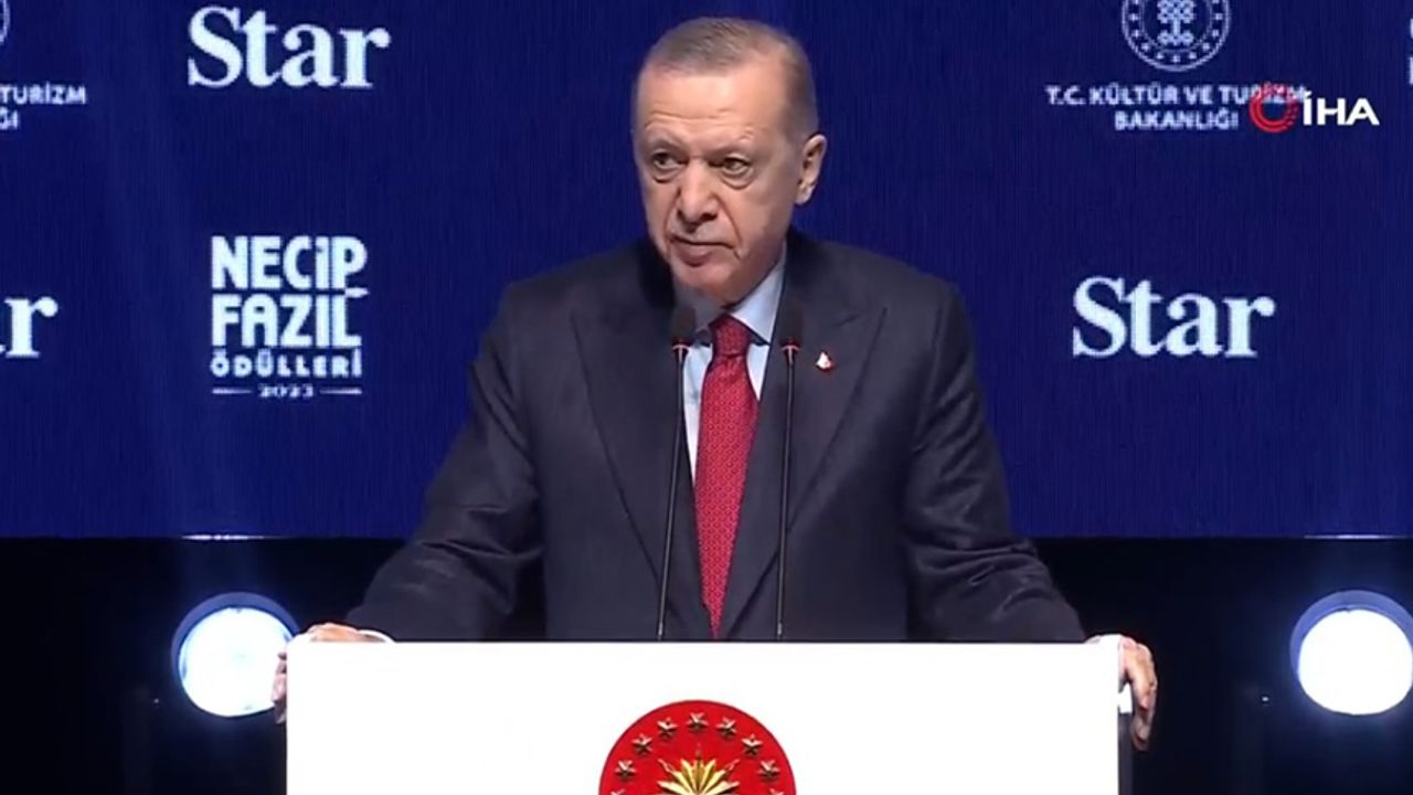 Necip Fazıl ödülleri'nde Cumhurbaşkanı Erdoğan'dan önemli mesajlar
