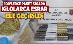 Kahramanmaraş'ta 117 kilo esrar ve bin 630 paket kaçak sigara yakalandı!