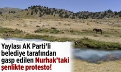 Yaylası AK Parti'li belediye tarafından gasp edilen Nurhak'taki şenlikte protesto