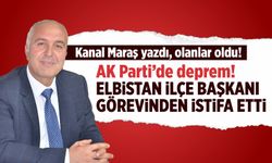 AK Parti Elbistan İlçe Başkanı Ahmet Tıraş, görevinden istifa etti
