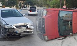 Kahramanmaraş'ta otomobille çarpışan araç devrildi: 1 yaralı