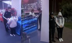 İstanbul'da AVM'de alüminyum folyolu torbayla hırsızlık kamerada
