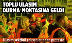 Ulaşım sektörü çalışanlarından protesto