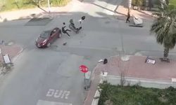 Sürücüyü metrelerce savuran kaza!