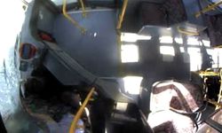 Kahramanmaraş'taki otobüs kazası güvenlik kamerasında