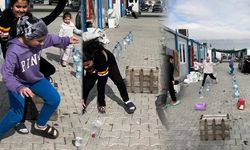 Kahramanmaraş'ta çocuklar konteyner kentte survivor parkuru yaptı