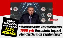 Erdoğan: "6 Şubat'ta yıkılan tüm binaların %90'ından fazlası, 1999 yılı öncesinin inşaat standartlarında yapılanlardı"