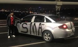 15 Temmuz Şehitler Köprüsü'nü üzerinde 'SMA' yazılı araçla trafiğe kapatan şüpheli tutuklandı