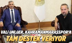 Vali Ünlüer, Kahramanmaraşspor’a tam destek veriyor