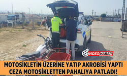 Motosikletin Üzerine Yatıp Akrobasi Yaptı, Ceza Motosikletten Pahalıya Patladı!