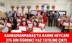 Kahramanmaraş'ta karne heyecanı: 276 bin öğrenci yaz tatiline çıktı