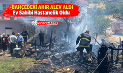 Bahçedeki Ahır Alev Aldı Ev Sahibi Hastanelik Oldu