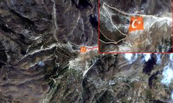 Yeryüzüne sığmayan sevda Türk Bayrağı uzaydan görüntülendi