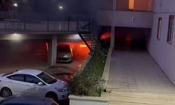 Kahramanmaraş'ta elektrikli otomobil alev alev yandı