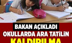 Okullarda ara tatil kalkıyor mu? Milli Eğitim Bakanı Tekin açıkladı...
