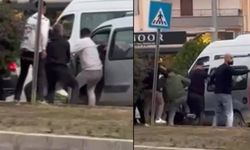 Trafikte sürücüyü döven 3 şüpheli tutuklandı! O anlar kamerada