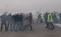 Taşlı sopalı toplumsal olaylara karşı gerçeğini aratmayan müdahale tatbikatı