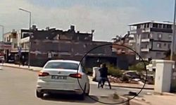 Araç kamerası kaydetti: Hatay’da gaspçı kısa sürede yakalandı