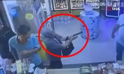Eşine silah doğrulttuğu anlar kamerada: Tetik çekildi ama...