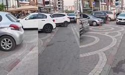 Kahramanmaraş’ta vatandaşın kaldırım tepkisi: Yayalar yola inmek zorunda kalıyor