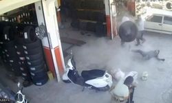 Kamera anbean kaydetti: Şişirdiği lastik bomba gibi patladı