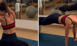 Set arasında bile durmuyor: Ünlü oyuncunun spor paylaşımı