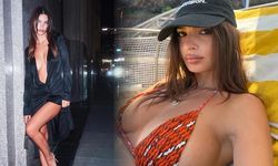 Emily Ratajkowski cesur elbisesiyle gündem oldu