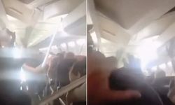 Uçakta korku dolu dakikalar: Motor arızalandı, kabin tavanı çöktü