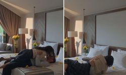 Bunu da gördük! Gerdek sahnesinde romantizim kazayla bitti