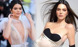 Kendall Jenner transparan elbisesiyle gündem oldu