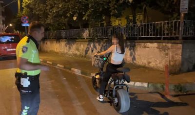 Alkollü elektrikli bisiklet sürücüsüne 50 bin TL ceza kesildi!