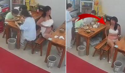 "Sıcakladım" dedi, restoranda iç çamaşırlarıyla yemeğe devam etti!