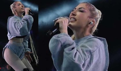 Hande Yener'in mini şortlu kombini olay oldu