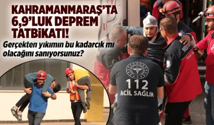 Kahramanmaraş'ta okulda nefes kesen deprem ve yangın tatbikatı