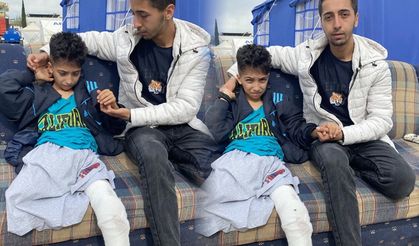 Depremzede çocuğun tek hayali ‘Silikon Bacak'
