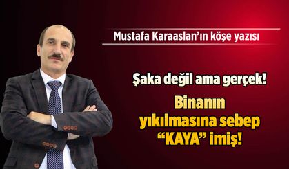 Şaka değil ama gerçek! Binanın yıkılmasına sebep "KAYA" imiş!